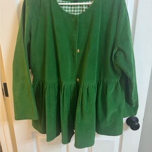Green Peplum Jacket - Women Jackets & Coats